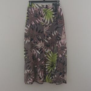 Lane Bryant Tropical Linen Trumpet Skirt  #3403